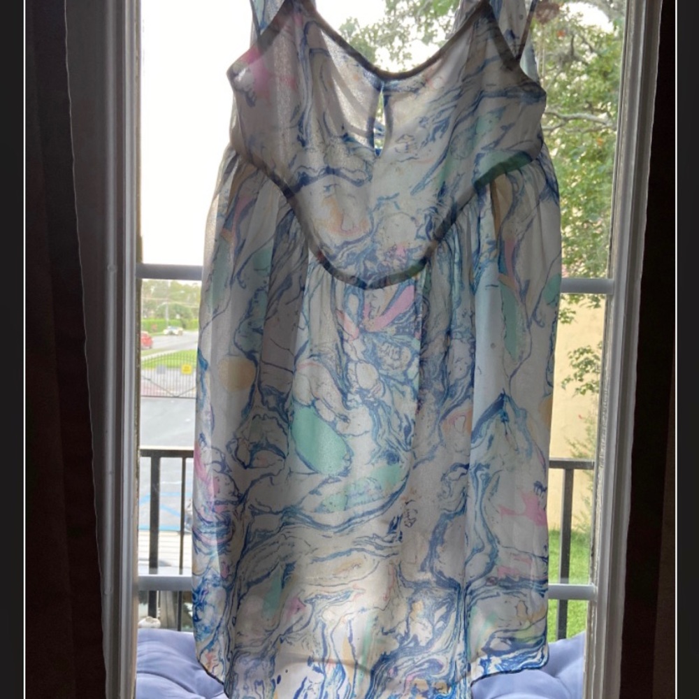 Waterfall design sleeveless/cold shoulder blouse
